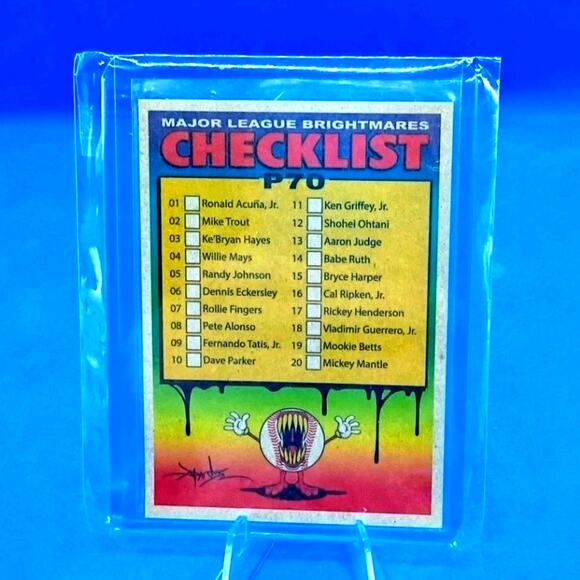 2022 Alex Pardee's MLB Brightmares Checklist #P70 A1 - Picture 4 of 4